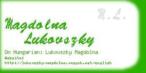magdolna lukovszky business card